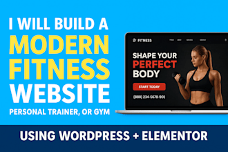 build attractive fitness, gym, workout wordpress website