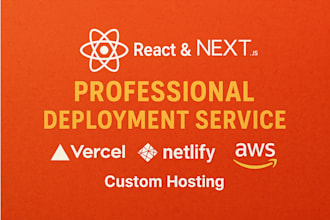 deploy your react or next js website to vercel, netlify, aws, or custom host