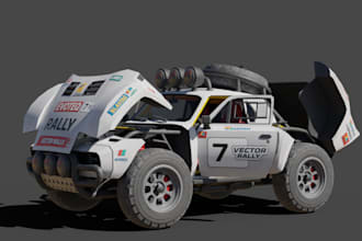 design ford raptor t1,race car, wheels,tires,chassis ,3d rendering,ue5 animation