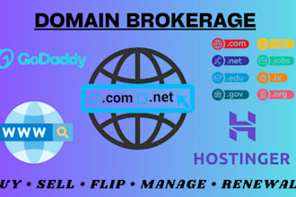be your domain broker to buy resell flip or manage domains