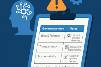 create ai governance frameworks, risk scoring, and compliance checklists