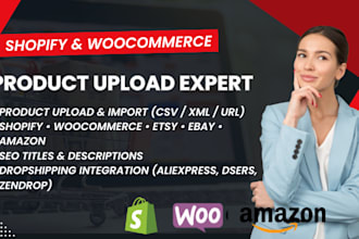 import product upload product on shopify woocommerce