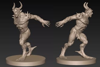 sculpt 3d creatures,sci fi or fantasy characters,beasts or humanoid,alien models