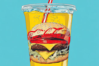 design food pop art of your food pop art