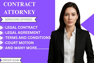 draft legal contracts  court motions and legal pleadings for your business