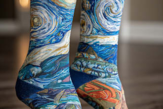 draw digital pattern socks design