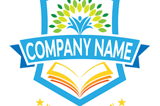 design a professional and creative educational logo for your institution