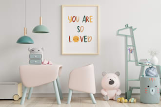 design printable nursery wall art, printables for etsy