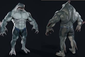 do photo realistic creature or sci fi animal humanoid character,metahuman zbrush