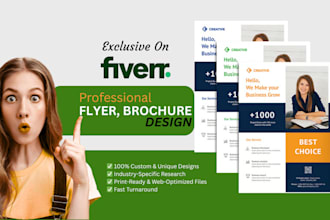 design professional real estate, product, marketing brochures and flyer, catalog