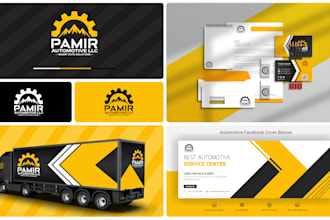 design business logo and branding kit with brand identity