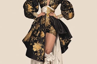 draw a digital fashion illustration