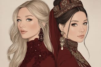 draw professional fashion illustration