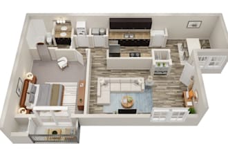 redraw floor plan cad,3d interior layout,furniture layout,house design rendering