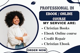 create or rebrand your ebook, online course, christian ebook, credit repair, KDP