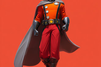 create superhero cartoon character for you