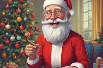draw christmas cartoon caricature
