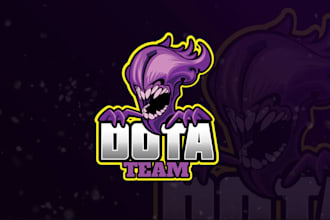design dota mascot and  esports gaming logo