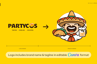 design mascot logo for food beverage cafe and restaurant
