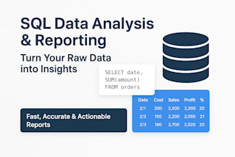be your sql data analyst and report builder