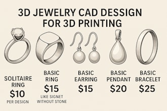 do 3d jewlery cad designing