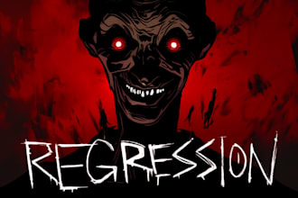 design a terrifying horror gaming logo for your team or brand