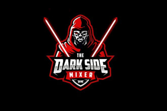 design dynamic star wars sith themed party logo