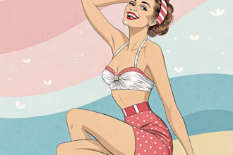create an pin up girl and pin up girl