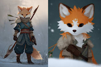 make custom furry comic, anthro characters, and fantasy story art
