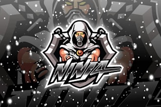 design a custom ninja gaming logo for your team or brand