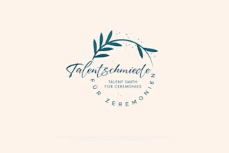 design elegant academy educate ceremony masters logo