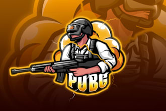 design a custom pubg gaming logo for your team or brand
