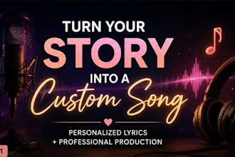 create professional and custom songs with lyrics tailored to your story