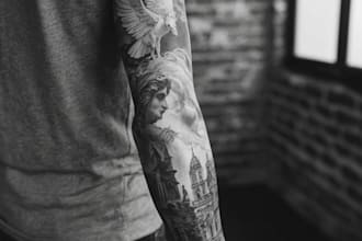 create a tattoo design of tattoo sleeve