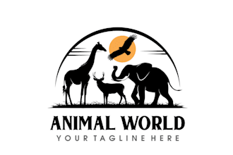 do creative custom animals, elephant logo for your business
