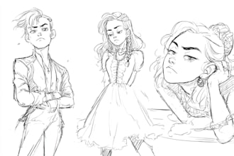draw sketches with your character