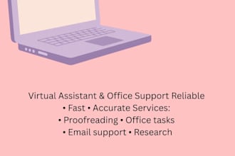 offer customer service office work