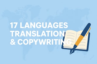 professional translation and copywriting in 17 languages