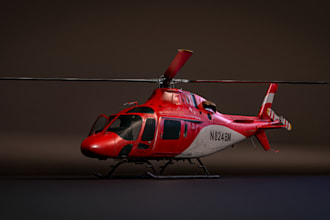 model 3d military training helicopter, train models, full car system,private jet