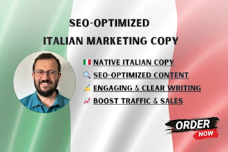 write native italian marketing and SEO copy that converts