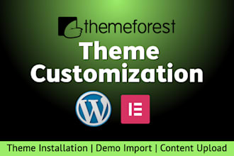 install, import demo and customize your themeforest theme
