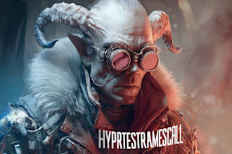 create fantasy, sci fi, character with hyperrealistic style