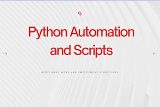 write python scripts to automate tasks or process data
