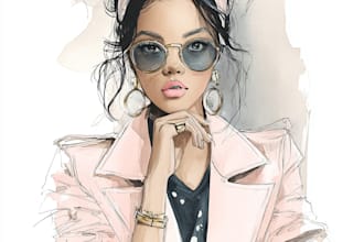design fashion collection, fashion illustration