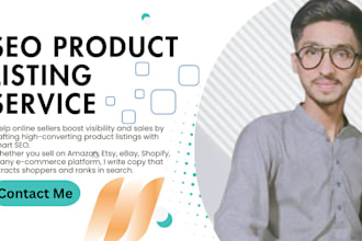 create amazon product listing seo and product description