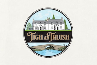make an modern high quality bridge logo design