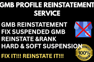 fix suspended gmb profile, reinstate google my business profile suspension
