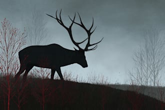 design dark art animal illustration
