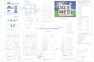 draw in autocad, PDF, plans,sections,elevation