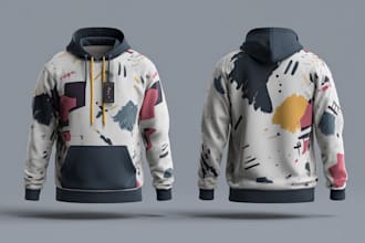 make trendy streetwear hoodie design with mockup